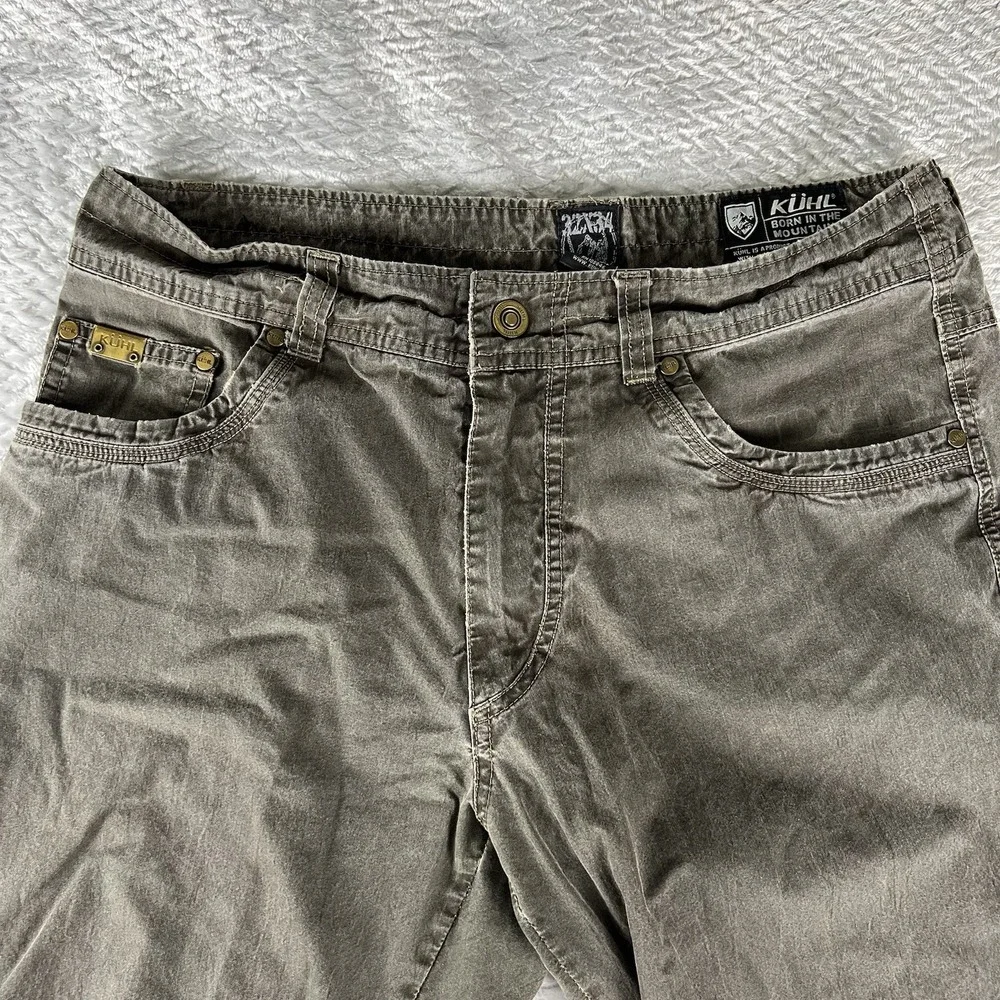 Kuhl Revolvr Vintage Patina Dye Pants Mens 32x34 Gray Hiking Outdoor Utility